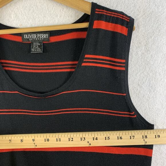 Women‎ Silk Blend Boxy Knit Top Black Red New England Coastal Old Money Preppy - Picture 5 of 10